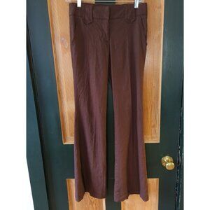 Bebe Vintage 90's Brown Linen blend Flared leg Dress Pants Size 2